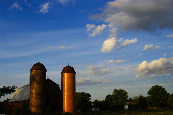 Silos at Sunset